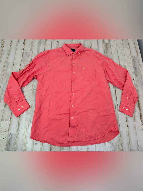 Tommy Bahama Other - Tommy Bahama Shirt L Cotton Silk Blend Pink Long Sleeve Button Up Mens